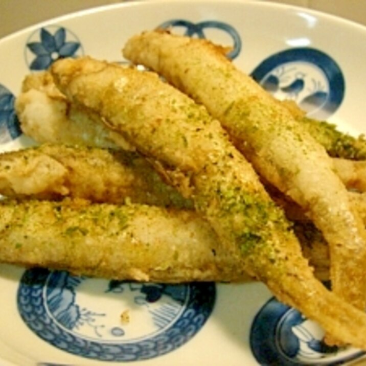 ワカサギのから揚げ 旬じゃないので磯風味